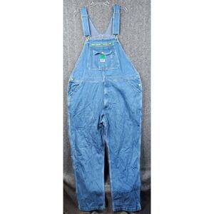 Liberty Overalls Mens 44x30 Blue Excellent Denim Bib Workwear Carpenter Pants